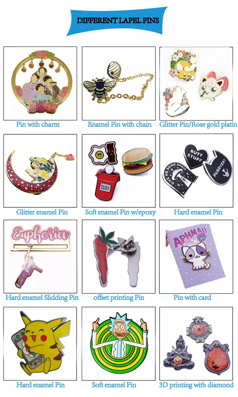 Factory Custom High Quality Enamel Metal Lapel Pins Custom Soft Hard Enamel Pin