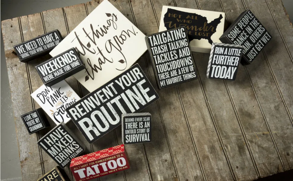 Farmhouse Bathroom Decor Sign, Framed Box Wooden Sign for Coffee Bar Sign Decoration with Sayings