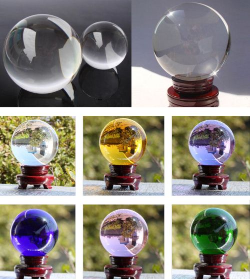 Fengshui Clear Crystal Ball with/Without Base for Decoration