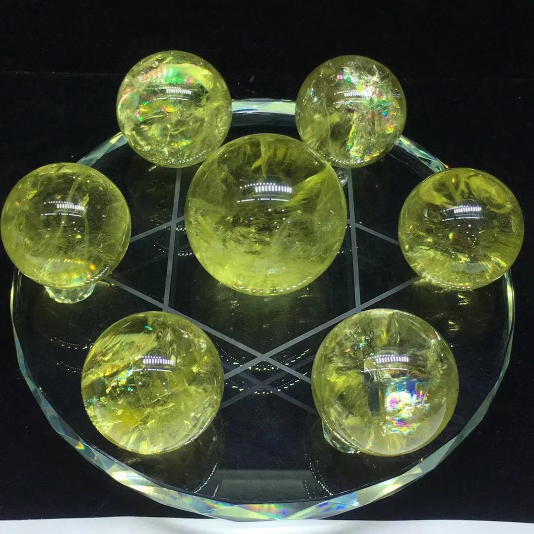Fengshui Decoration Citrine Seven Star Array Natural Crystal