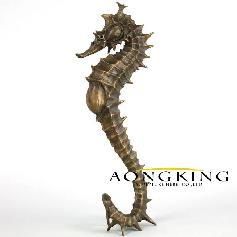 Funny High Quality Marine Animal of Sea Horse Bronze Statue for Sale