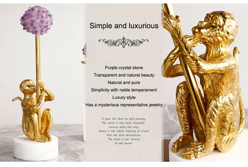 Furnishings Modern Tabletop Ornaments Natural Purple Crystal Stone Decorative Flowers for Home