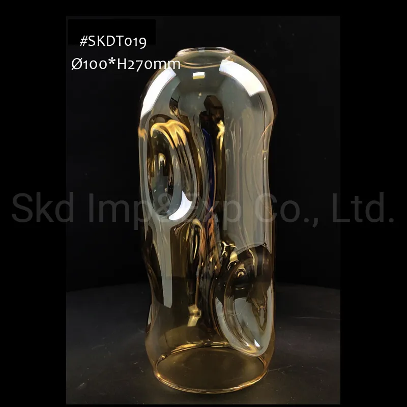 G9 Double Wall Bell Glass Shade for Hanging Lamp Custom Design Accpetable