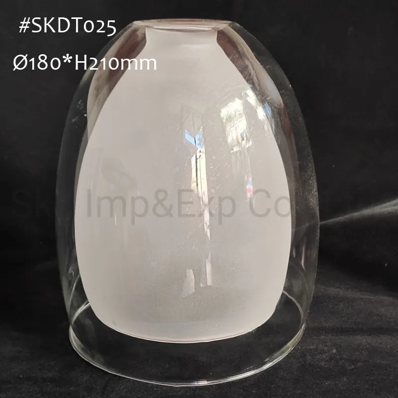 G9 Double Wall Bell Glass Shade for Hanging Lamp Custom Design Accpetable