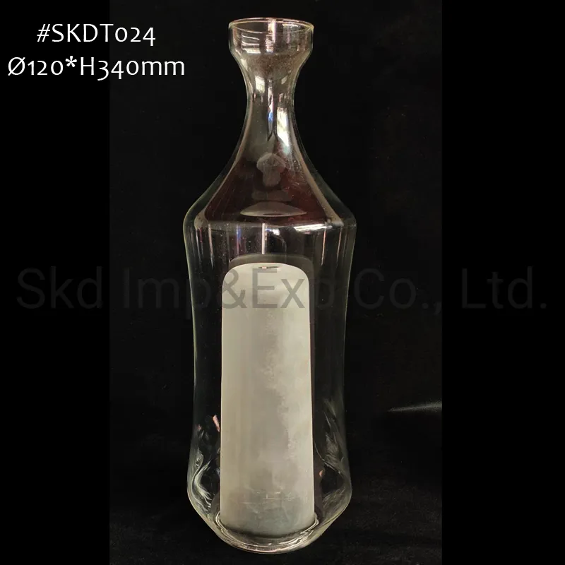 G9 Double Wall Bell Glass Shade for Hanging Lamp Custom Design Accpetable