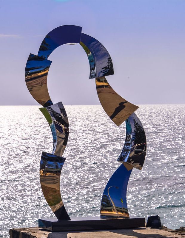 Garden Decoration Art Stainless Steel Metal Sphere Ball Abstract Sculpture