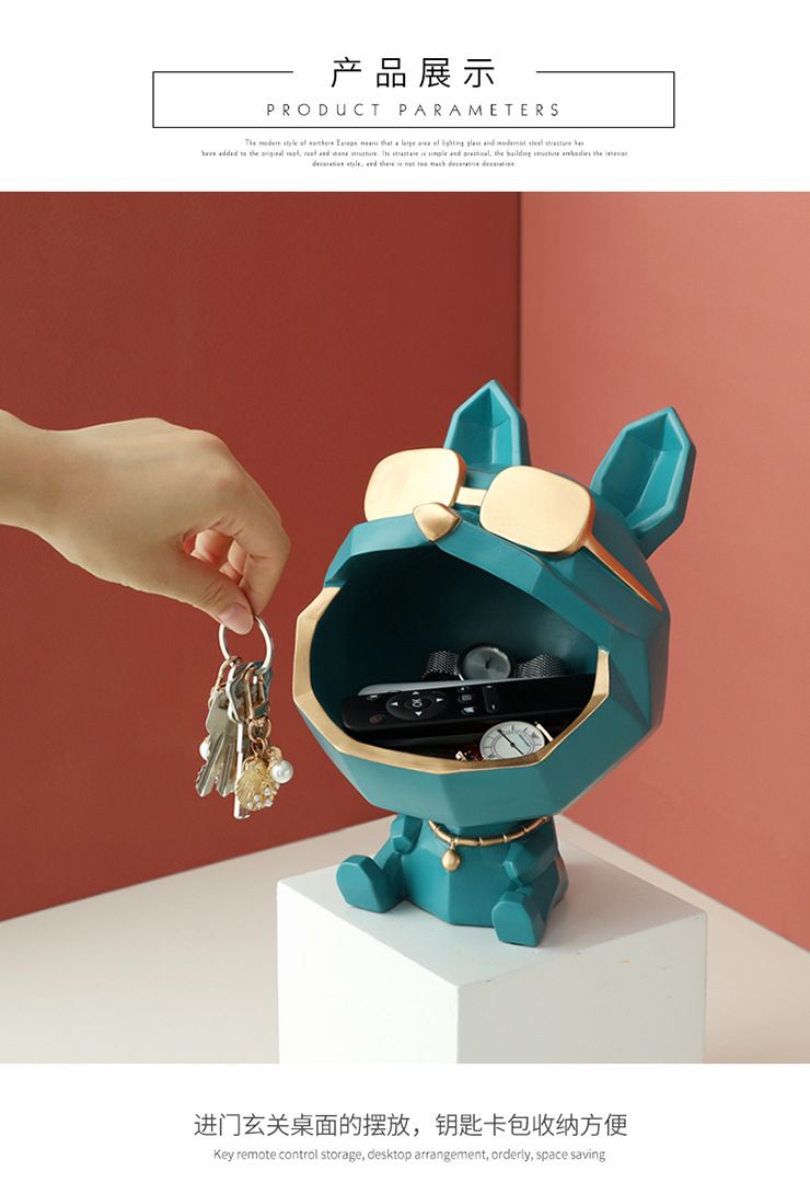 Geometrical Home Table Decoration Abstract and Realistic Resin Dog Animal