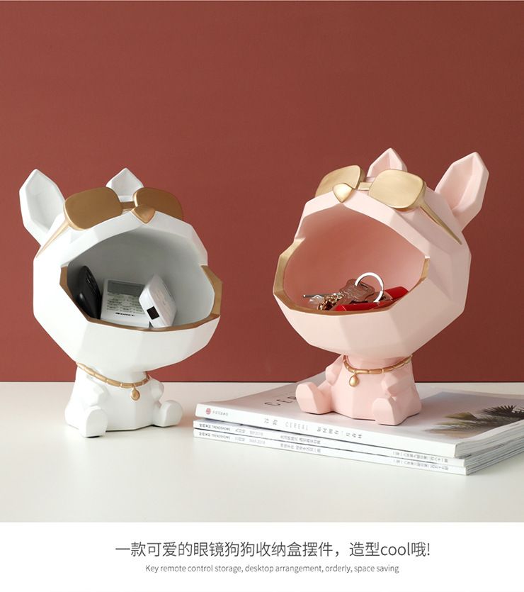 Geometrical Home Table Decoration Abstract and Realistic Resin Dog Animal