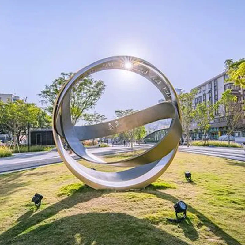 Guaranteed Quality Customized Garden Round Annulus Sculpture Outdoor Decoration