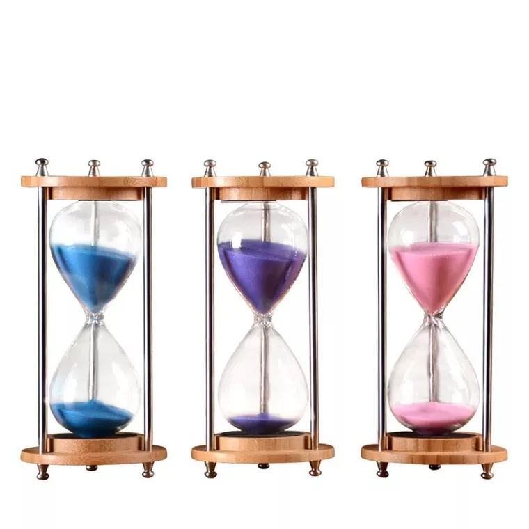 High Borosilicate Decorative Promotional Gift Table Clock Hourglass Sand Timer with Different Size