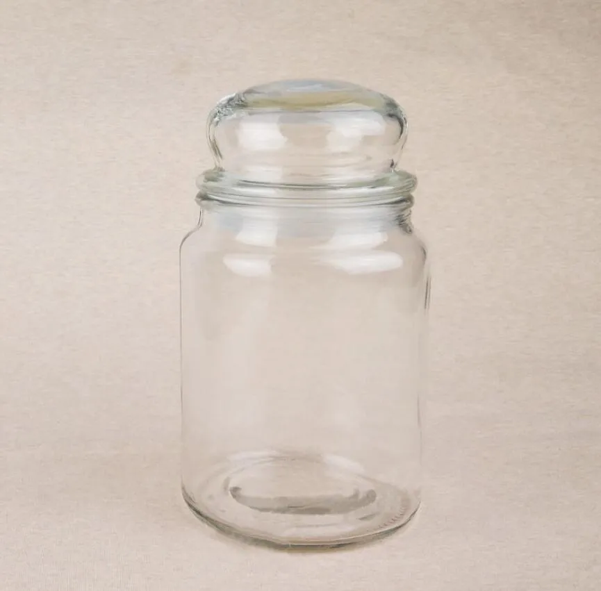 High Quality Clear Empty Candle Glass Holder 10 Oz Candle Jar with Glass Lid