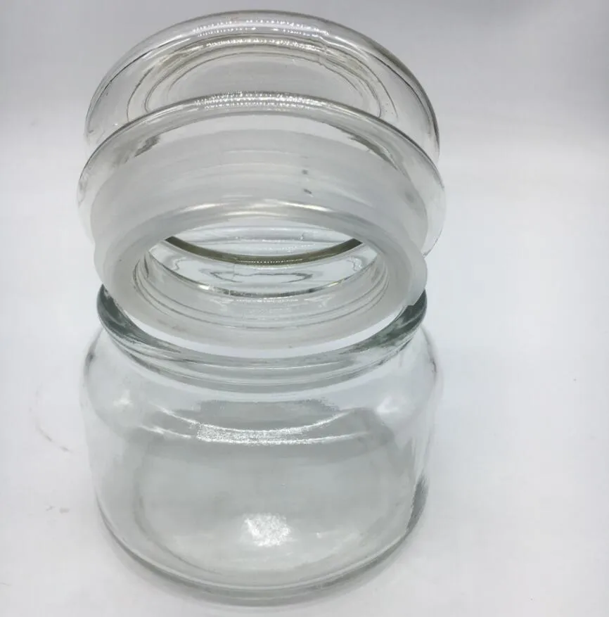 High Quality Clear Empty Candle Glass Holder 10 Oz Candle Jar with Glass Lid
