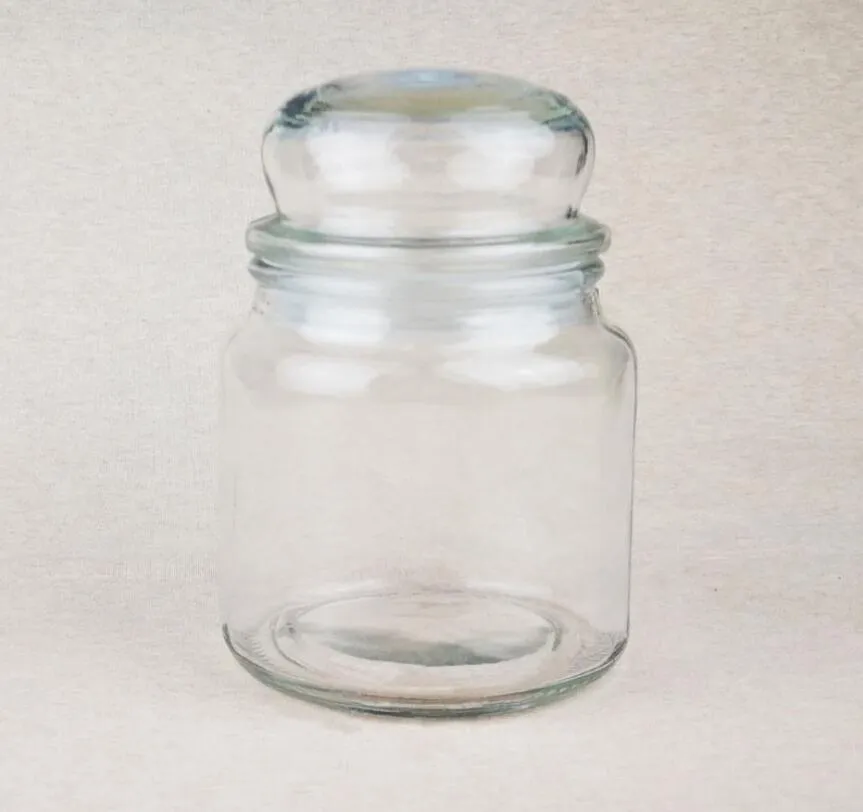 High Quality Clear Empty Candle Glass Holder 10 Oz Candle Jar with Glass Lid