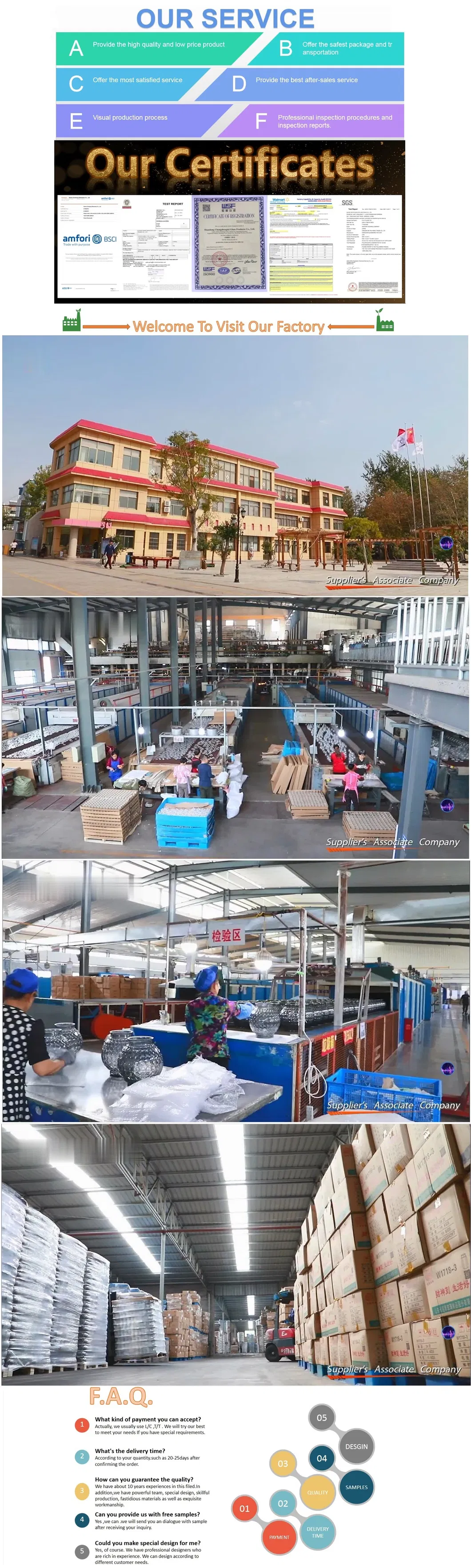 High Quality Clear Empty Candle Glass Holder 10 Oz Candle Jar with Glass Lid