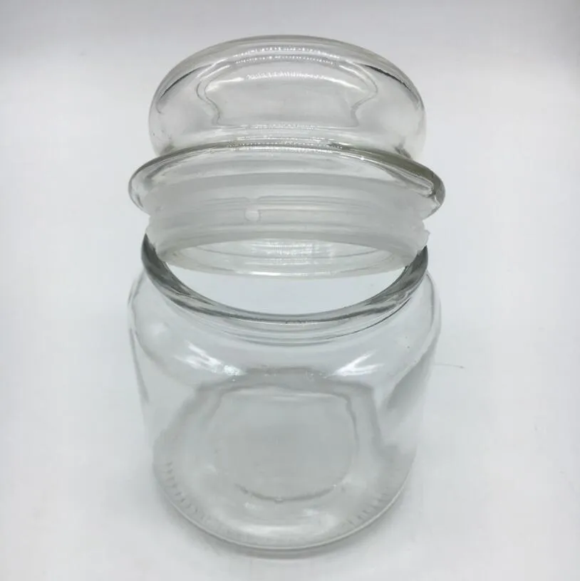 High Quality Clear Empty Candle Glass Holder 10 Oz Candle Jar with Glass Lid