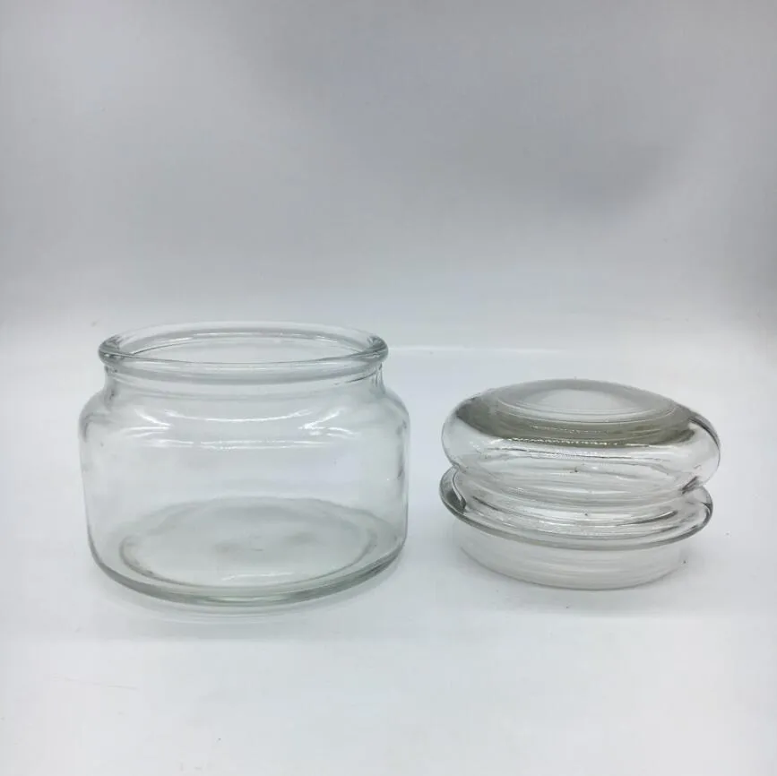 High Quality Clear Empty Candle Glass Holder 10 Oz Candle Jar with Glass Lid