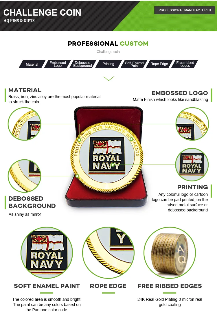 High Quality Stamping Gold Souvenir Award Coin Badge Collection Design (coin-120)
