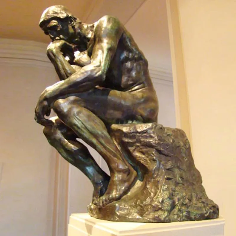 Historical Thinker Sculptures Brass Thinker Statue