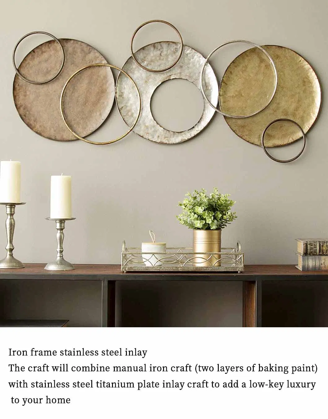 Home Decoration Handmade Ironwork Irregular Hollow Design Art Wall