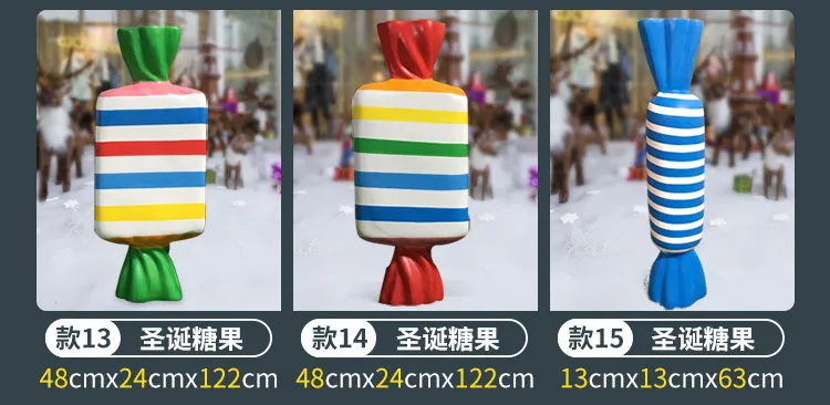Hot Sale Fiberglass Giant Lollipop Sculpture Resin Statue for Kid Amusement Candy Land Decor