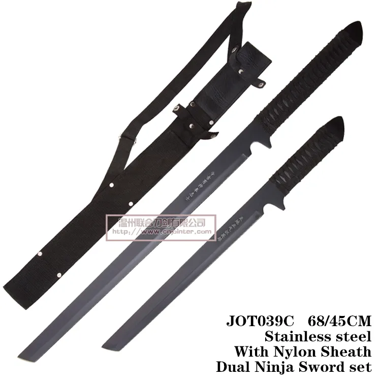 Hunting Knives Dual Ninja Sword Settactical Knives Fixed Blade Jot039c