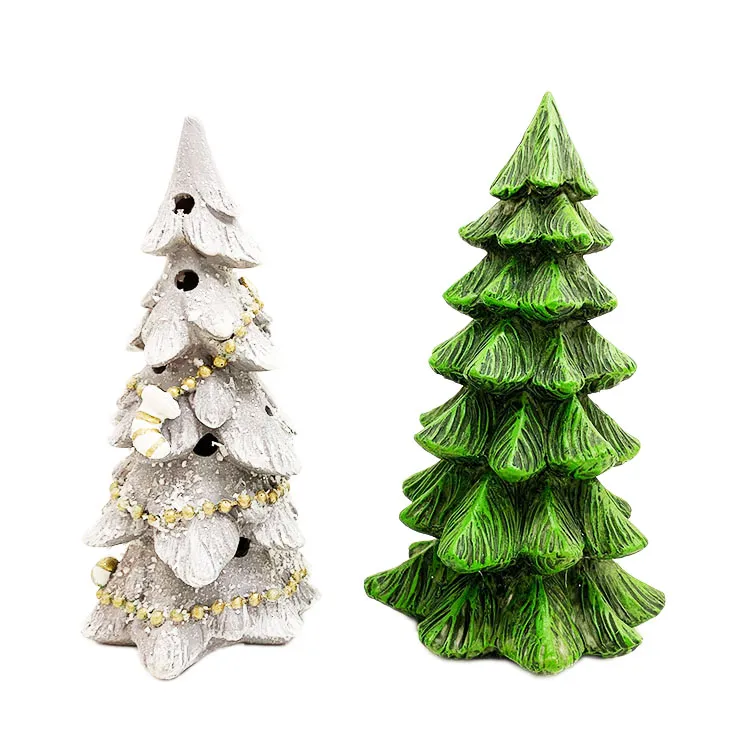 Indoor Christmas Decoration Tabletop Stands Small Resin Christmas Tree for Sale