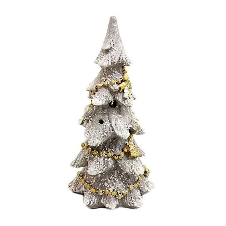 Indoor Christmas Decoration Tabletop Stands Small Resin Christmas Tree for Sale