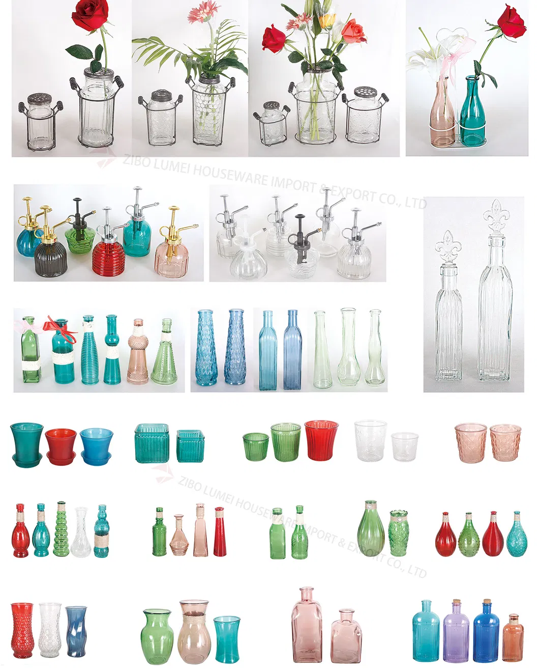 Irregular Copper Handmade Glass Flower Pot for Succulents Fern Moss