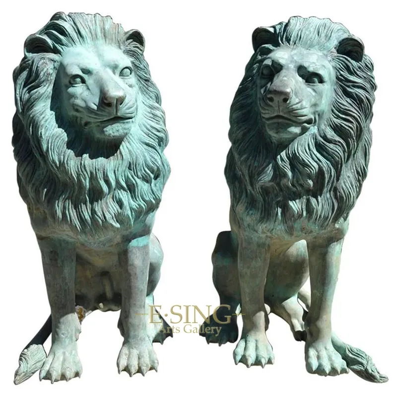 Large Beautiful Home Decorative Bronze Lion Statue Animal for Sale