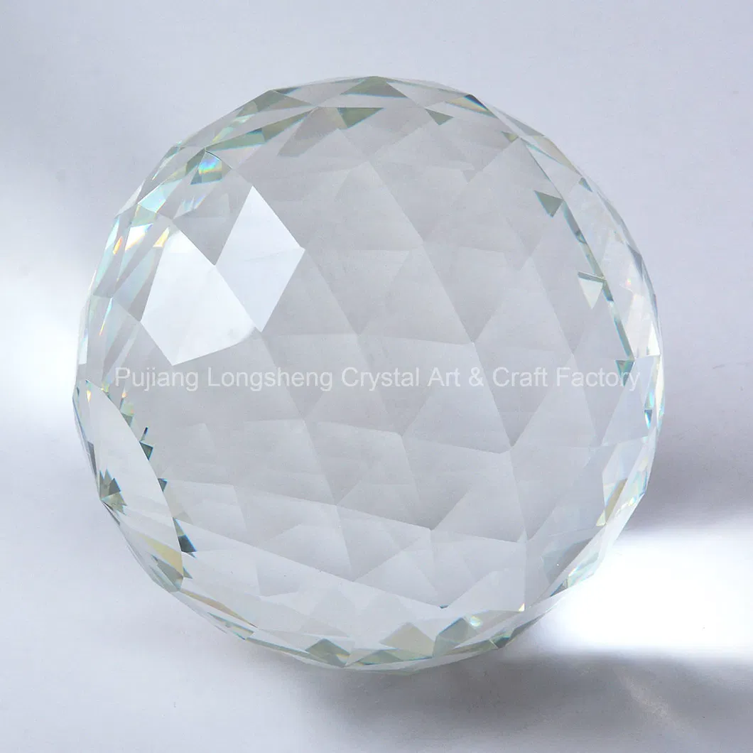 Large Cut Crystal Sphere 150mm Faceted Gazing Ball Prisms Suncatcher Home Decor