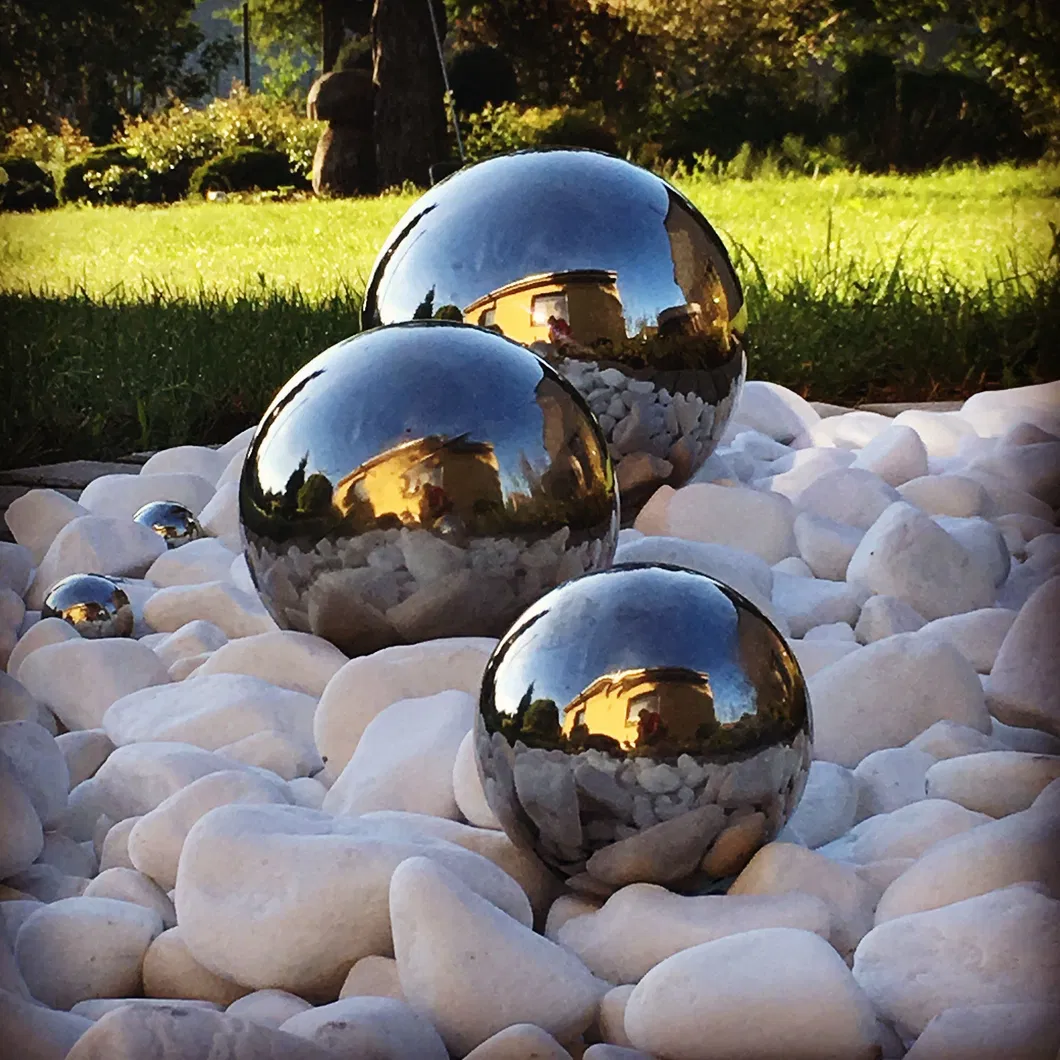 Large Modern Stainless Steel Mirror Polished Ball Sphere Sculpture