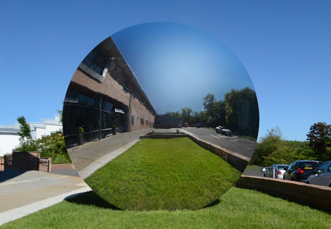 Large Outdoor Modern Metal Garden Sphere Sculpture Art Mirror Polished Ball Stainless Steel Abstract