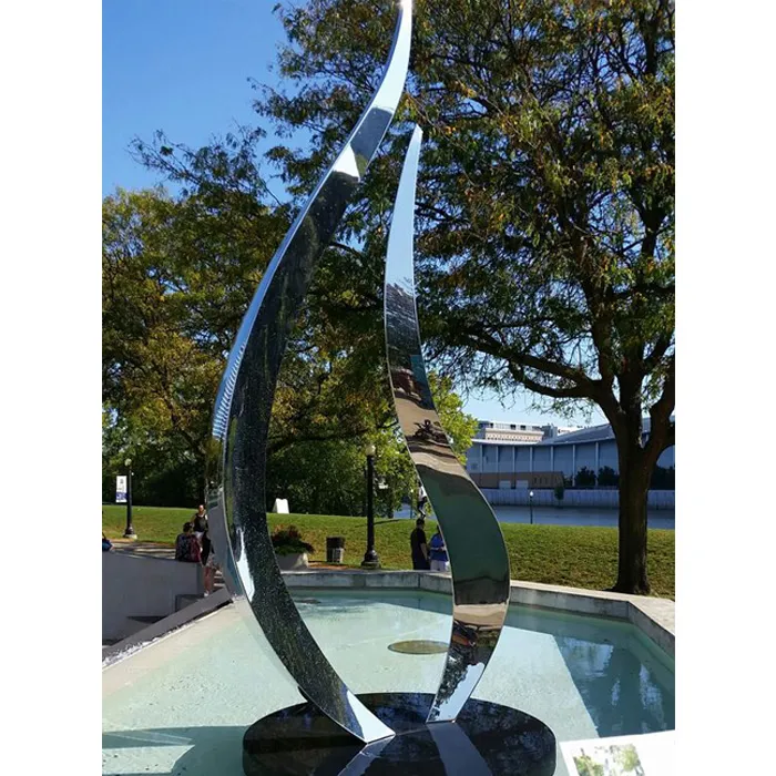 Large Outdoor Public Square Decorative Huge Landmark Metal Stainless Steel Tree Sculpture