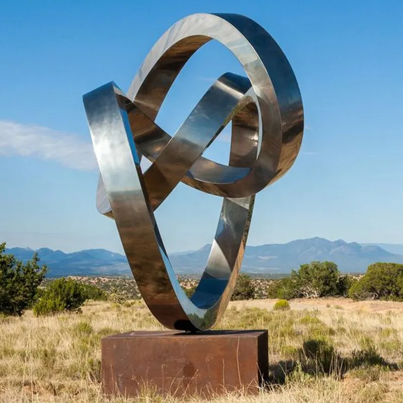 Large Outdoor Public Square Decorative Huge Landmark Metal Stainless Steel Tree Sculpture