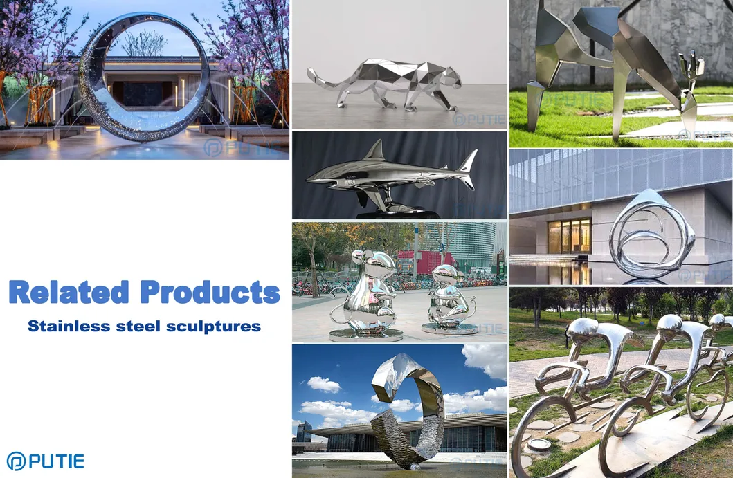 Large Outdoor Public Square Decorative Huge Landmark Metal Stainless Steel Tree Sculpture