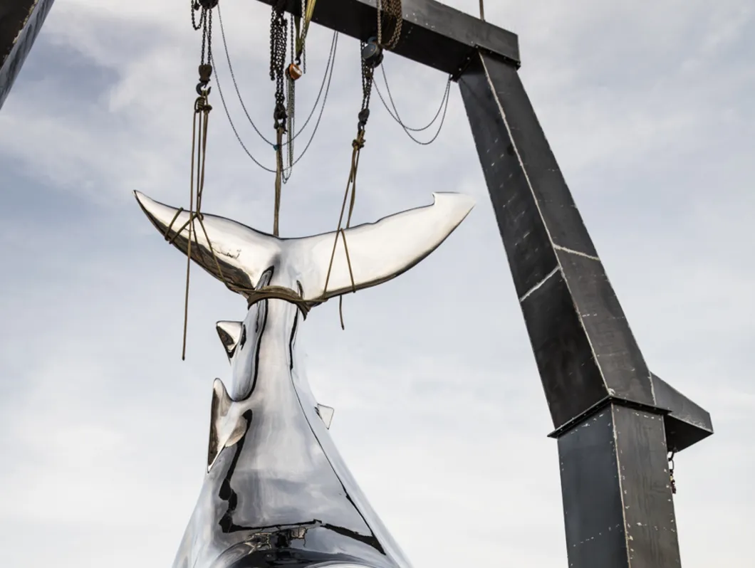 Large Outdoor Stainless Steel Statue Shark Sculpture