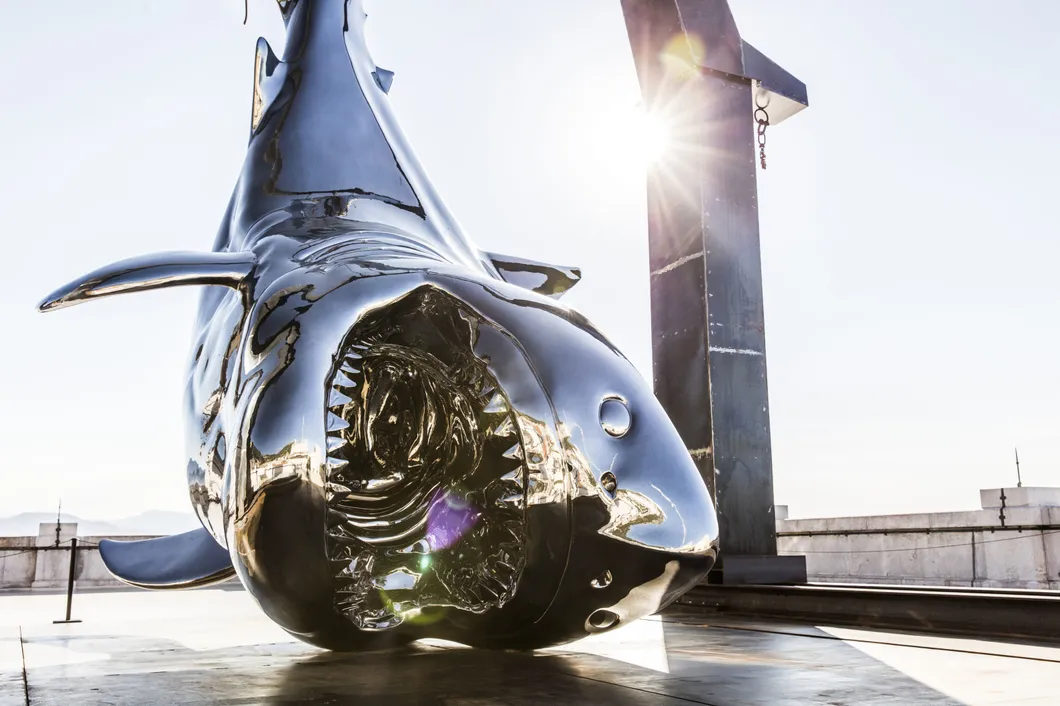 Large Outdoor Stainless Steel Statue Shark Sculpture