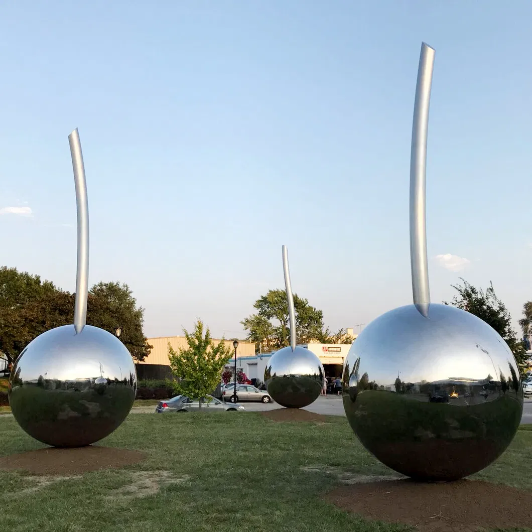 Large Popular Stainless Steel Abstract Ball Sculpture Statue Sphere for Garden