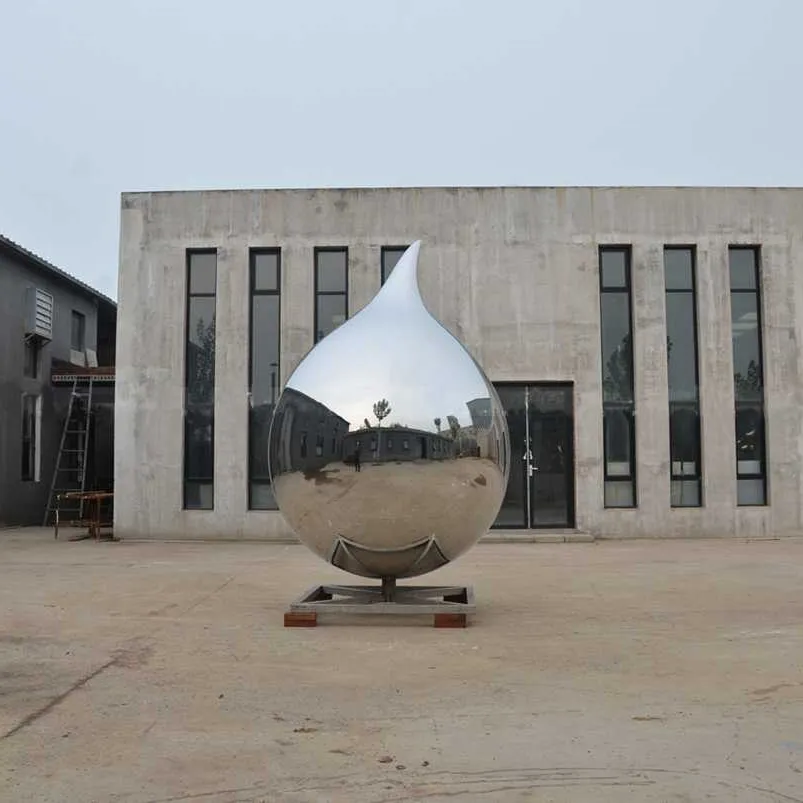 Large Popular Stainless Steel Abstract Ball Sculpture Statue Sphere for Garden