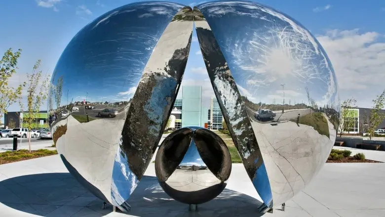 Large Popular Stainless Steel Abstract Ball Sculpture Statue Sphere for Garden