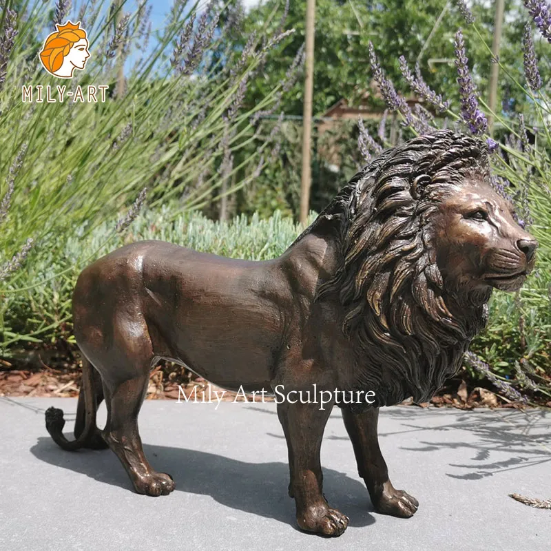 Life Size Cooper Bronze Lion Sculpture for Decoration
