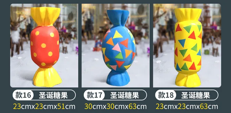 Life Size Fiberglass Lollipop Sculpture Resin Candy Donuts Statue for Interactive Props