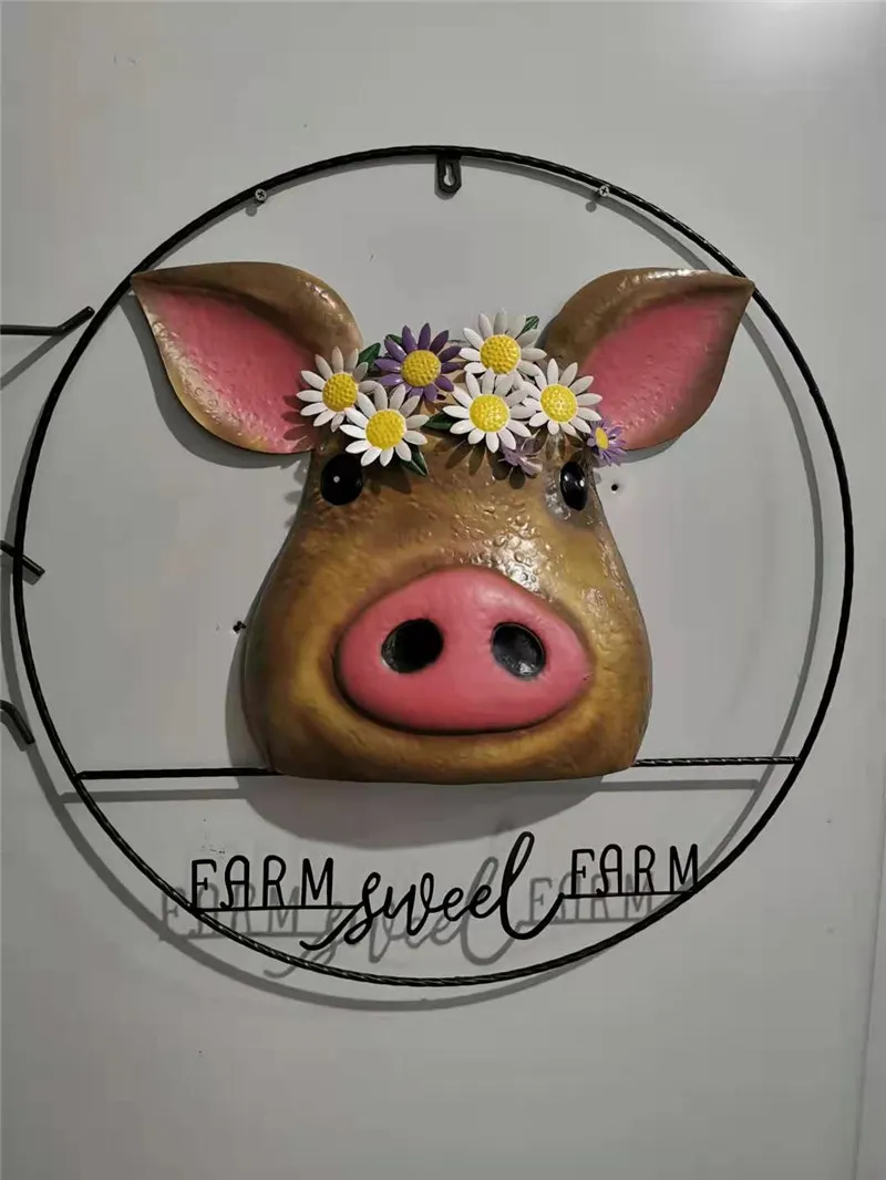 Metal Animal Hanging Wall Art Hanger Indoor Outdoor Garden Home Decoration