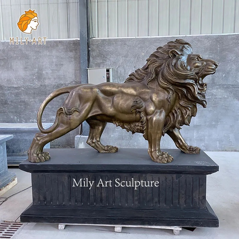Metal Art Crafts Home Decoration Bronze Lion Sculpture