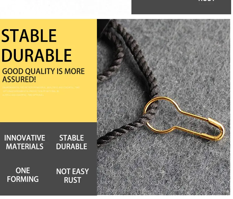 Metal Black Safety Gourd Bulb Pin for Clothing Crafting and DIY