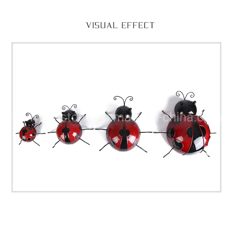 Metal Hanging Ladybird Wall Art Indoor Outdoor Garden Decoration