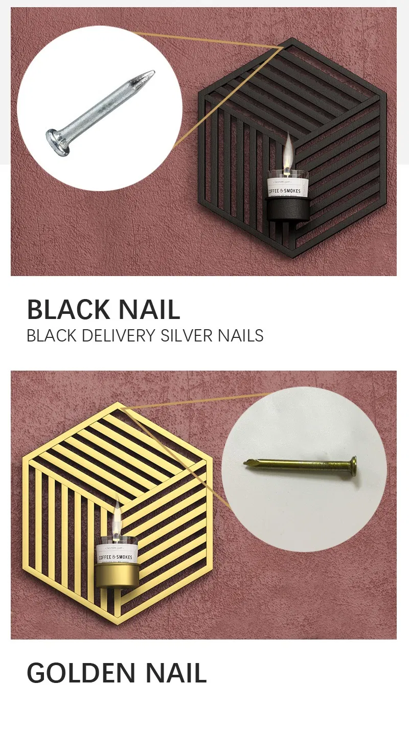 Metal Iron Fashion Personalized Wall-Hung Candlestick Ornaments Candle Holder Wall Home Decoration