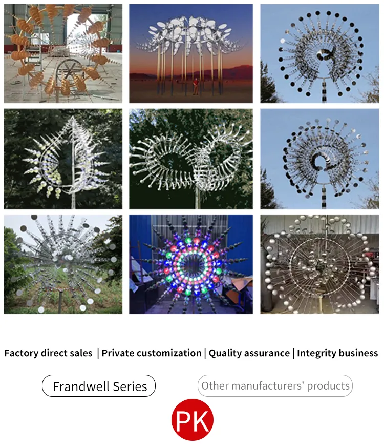 Metal Kinetic Wind Spinner Sculpture for Garden Decoration
