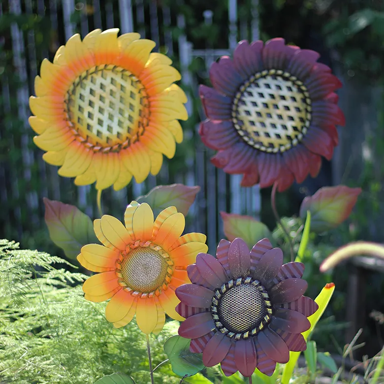 Metal Yard Art Sculptures Metal Animals Frog Bird Statues