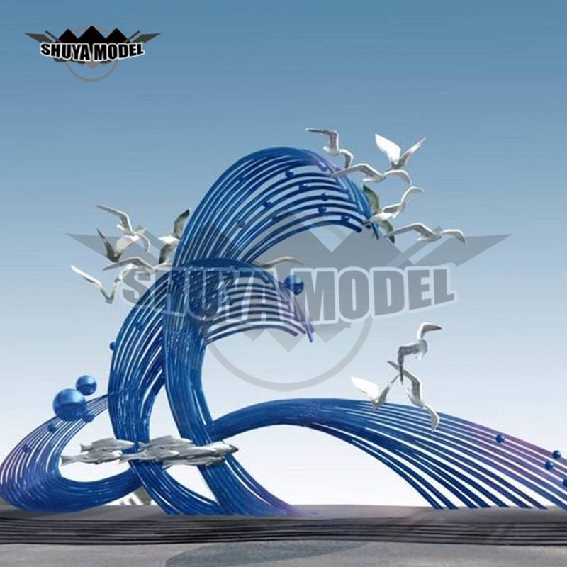 Mirror Polished Decoration Man Push Ball Round Stainless Steel Sphere Sculpture